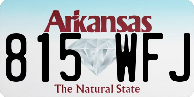 AR license plate 815WFJ