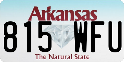 AR license plate 815WFU