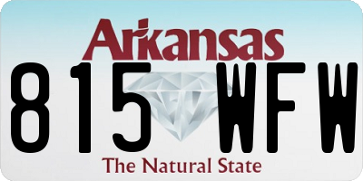 AR license plate 815WFW