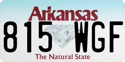 AR license plate 815WGF