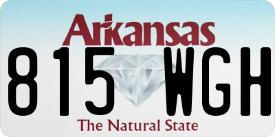 AR license plate 815WGH