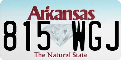 AR license plate 815WGJ