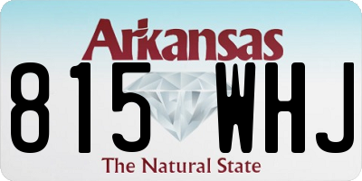 AR license plate 815WHJ