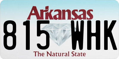 AR license plate 815WHK