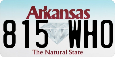 AR license plate 815WHO