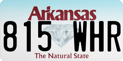AR license plate 815WHR