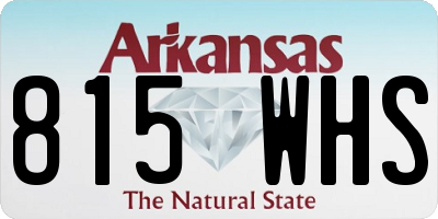 AR license plate 815WHS