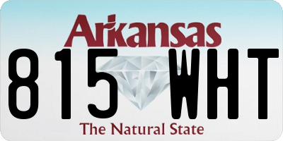 AR license plate 815WHT