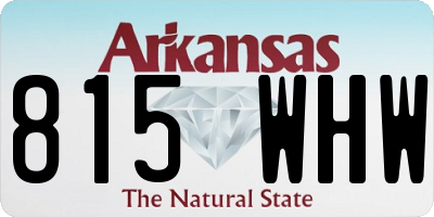 AR license plate 815WHW