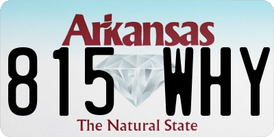 AR license plate 815WHY