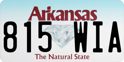 AR license plate 815WIA