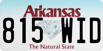 AR license plate 815WID