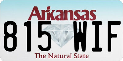 AR license plate 815WIF