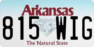 AR license plate 815WIG
