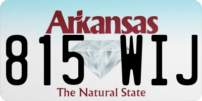 AR license plate 815WIJ