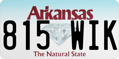 AR license plate 815WIK