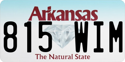 AR license plate 815WIM