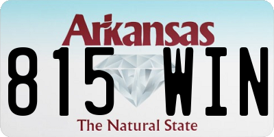 AR license plate 815WIN