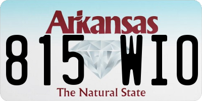 AR license plate 815WIO