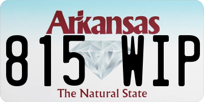 AR license plate 815WIP