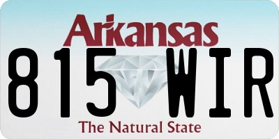 AR license plate 815WIR