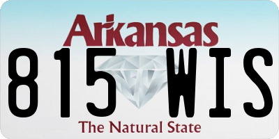 AR license plate 815WIS