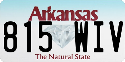 AR license plate 815WIV