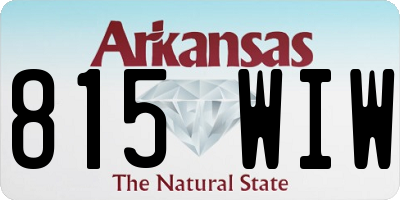 AR license plate 815WIW