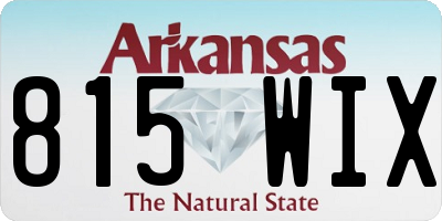 AR license plate 815WIX
