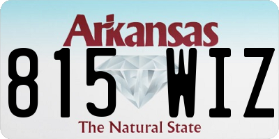 AR license plate 815WIZ