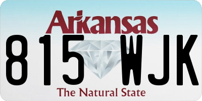 AR license plate 815WJK