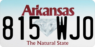 AR license plate 815WJO