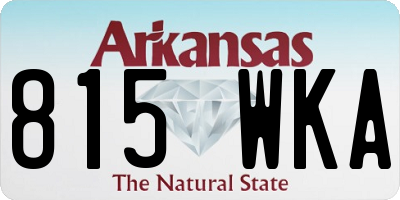 AR license plate 815WKA