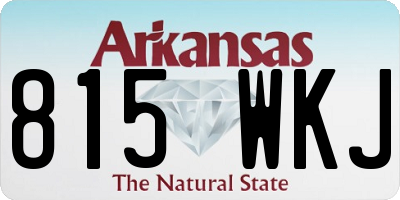 AR license plate 815WKJ