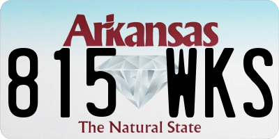 AR license plate 815WKS