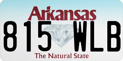 AR license plate 815WLB