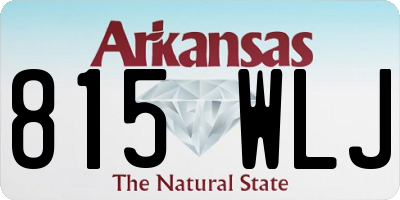 AR license plate 815WLJ