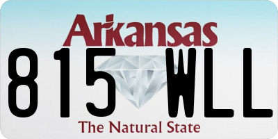 AR license plate 815WLL