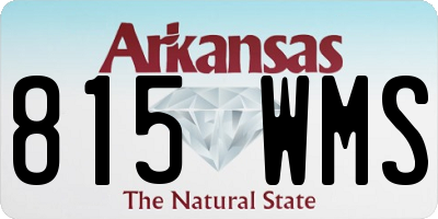 AR license plate 815WMS