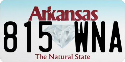 AR license plate 815WNA