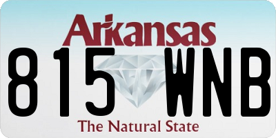 AR license plate 815WNB