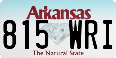 AR license plate 815WRI