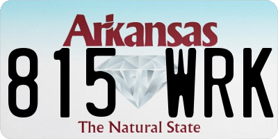 AR license plate 815WRK