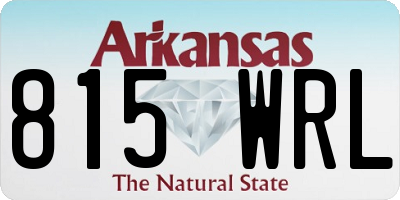 AR license plate 815WRL