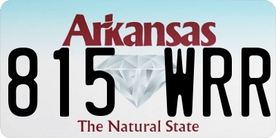 AR license plate 815WRR