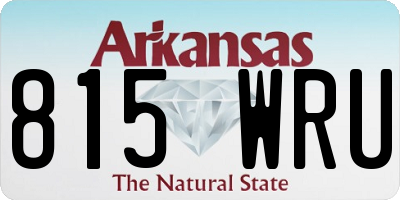 AR license plate 815WRU