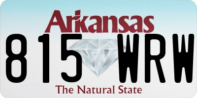 AR license plate 815WRW