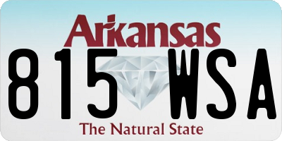 AR license plate 815WSA