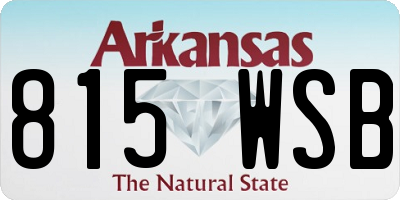 AR license plate 815WSB