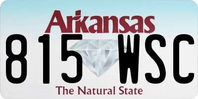 AR license plate 815WSC